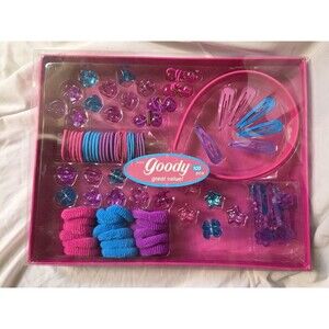 Goody Vintage Y2K Hair Accessories 2002 Mini Clips Ties Claw Boxed 105 Piece Set